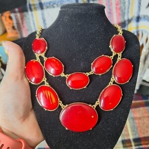 MIXIT COLOR RED LAYERED NECKLACE NWT